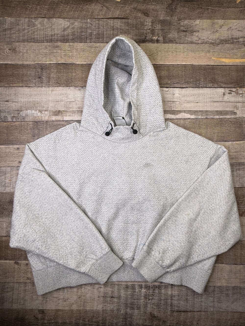 Nike Forward Hoodie Womens L Tech Pack Therma-FIT ADV Oversized Cropped Gray